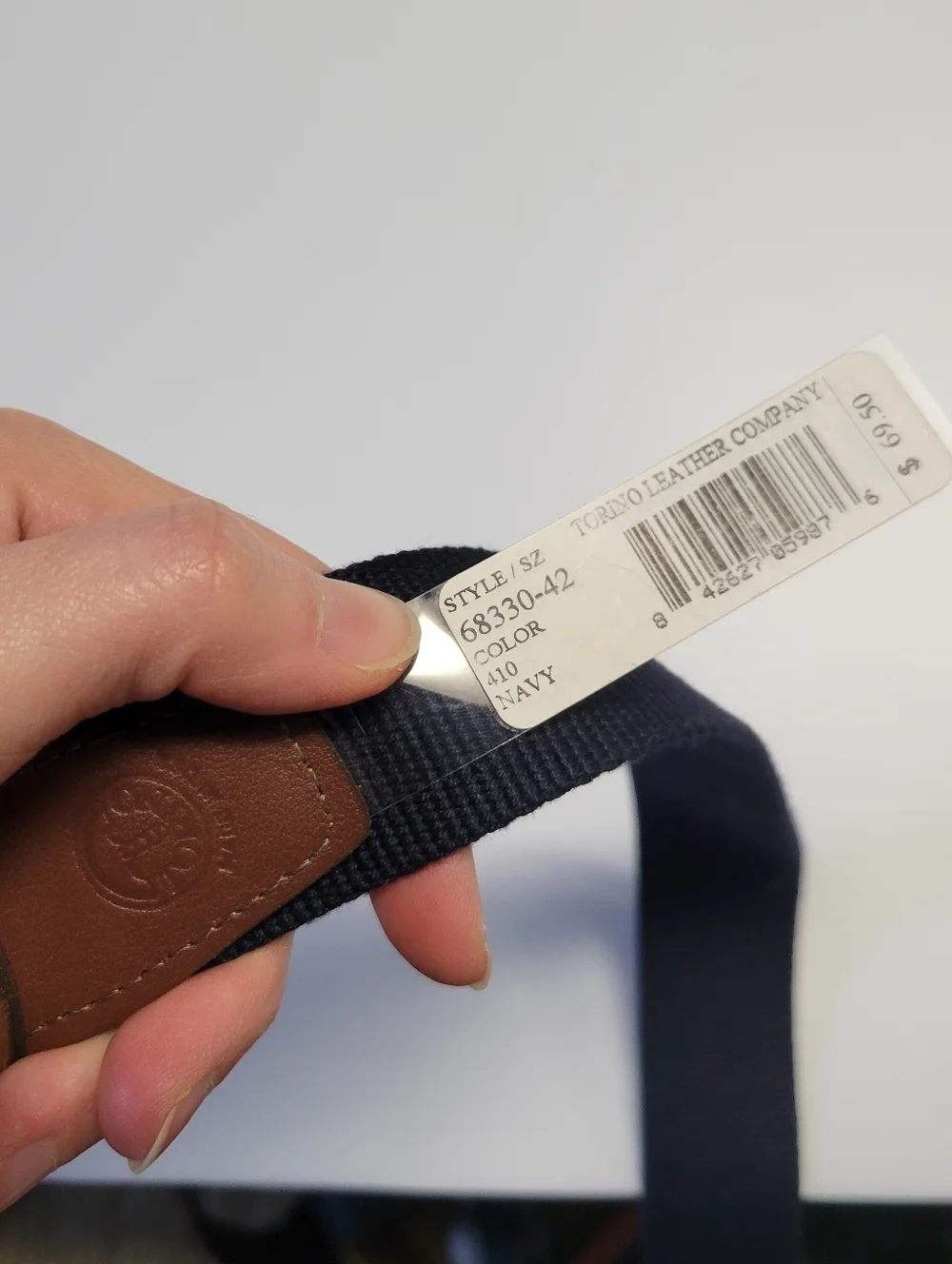 Torino Leather Co. Men's Belt Size 42 Made in USA Italian Genuine Leather